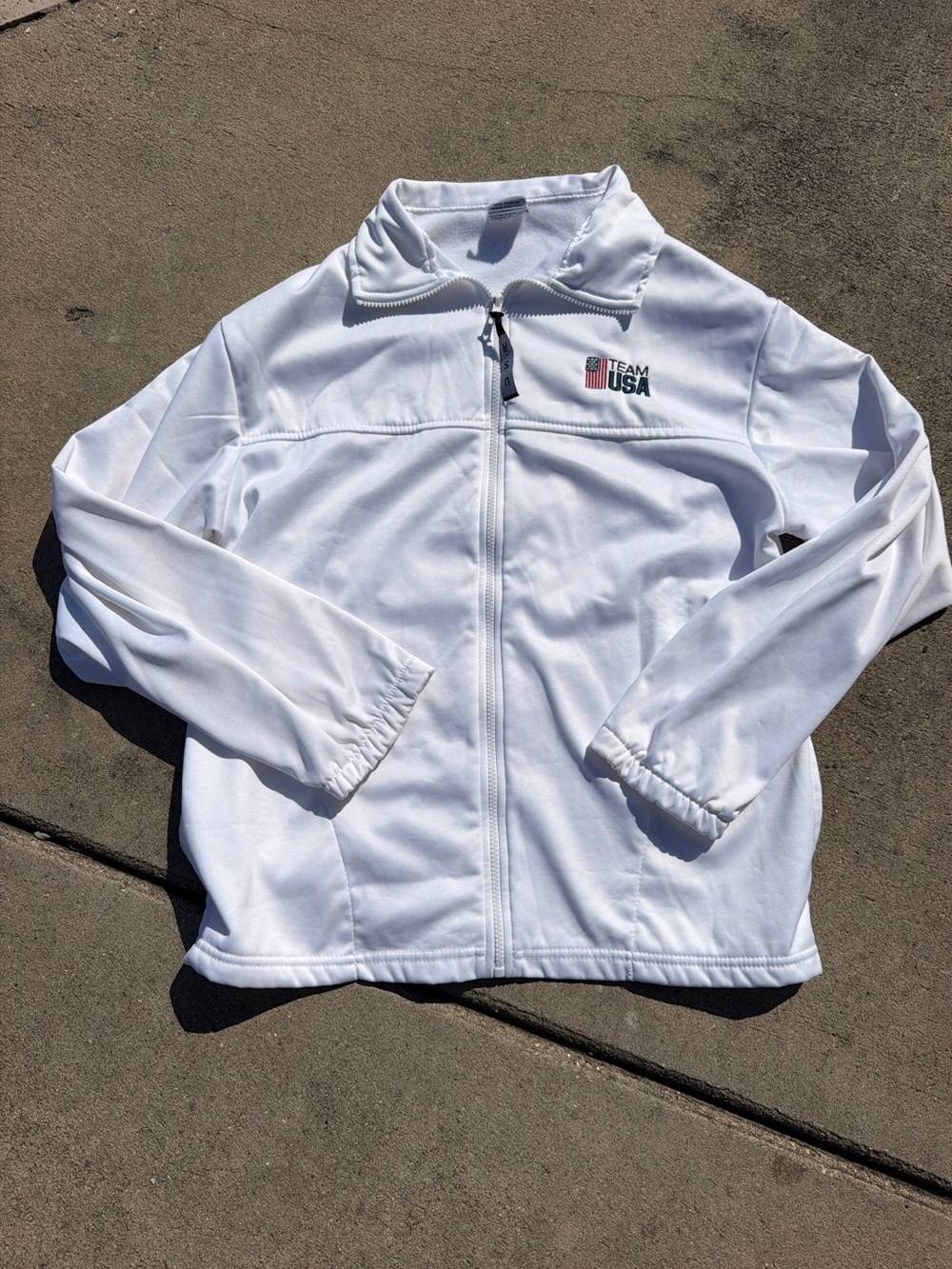 Team USA White Full-Zip Women's Jacket